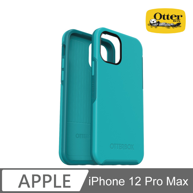 OtterBox iPhone 12 Pro Max Symmetry炫彩幾何保護殼-湖水藍
