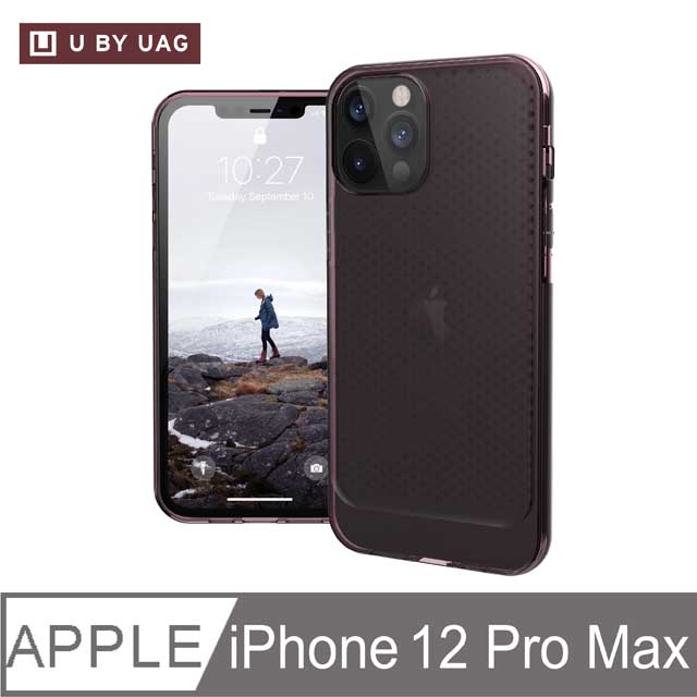 [U iPhone 12 Pro Max 耐衝擊保護殼-亮透粉