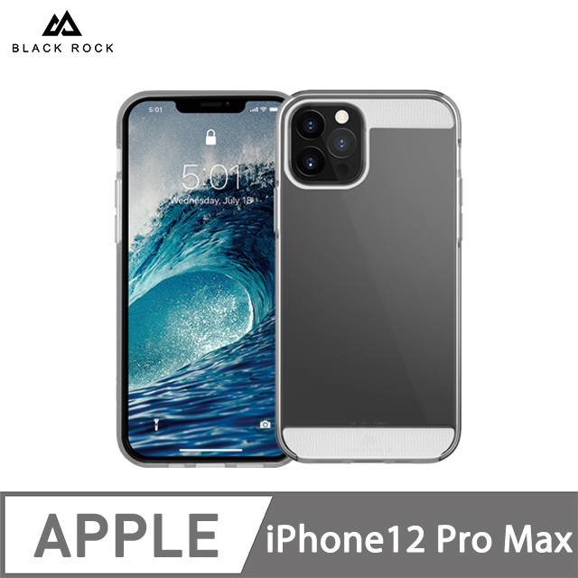 德國 Black Rock 空壓防摔保護殼-iPhone 12 PRO MAX (6.7吋) 透白