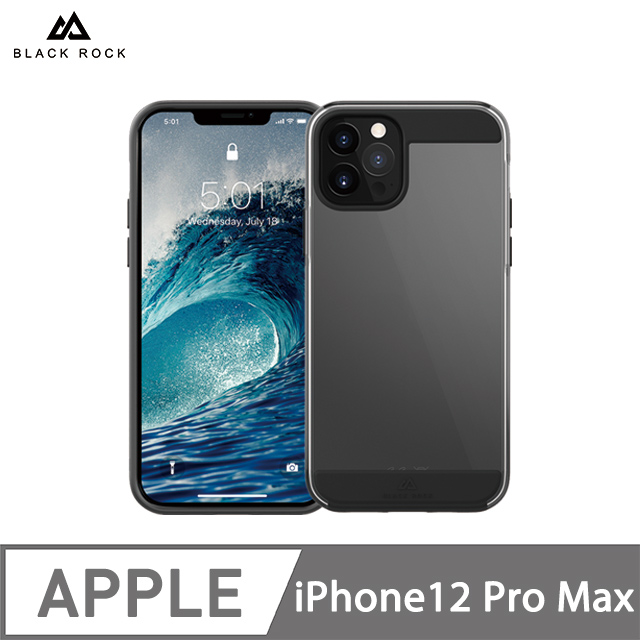 德國 Black Rock 空壓防摔保護殼-iPhone 12 PRO MAX (6.7吋) 透黑