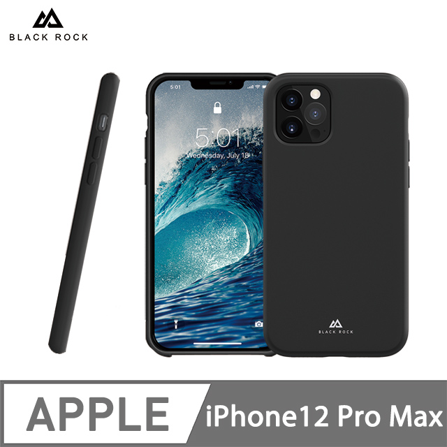 德國 Black Rock 液態矽膠抗摔保護殼-iPhone 12 Pro Max (6.7吋) 黑