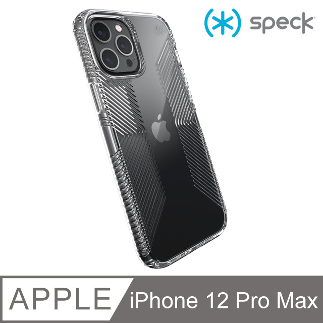 Speck Presidio Perfect-Clear Grip iPhone 12 Pro Max 透明抗菌防手滑防摔殼 (4米防摔)