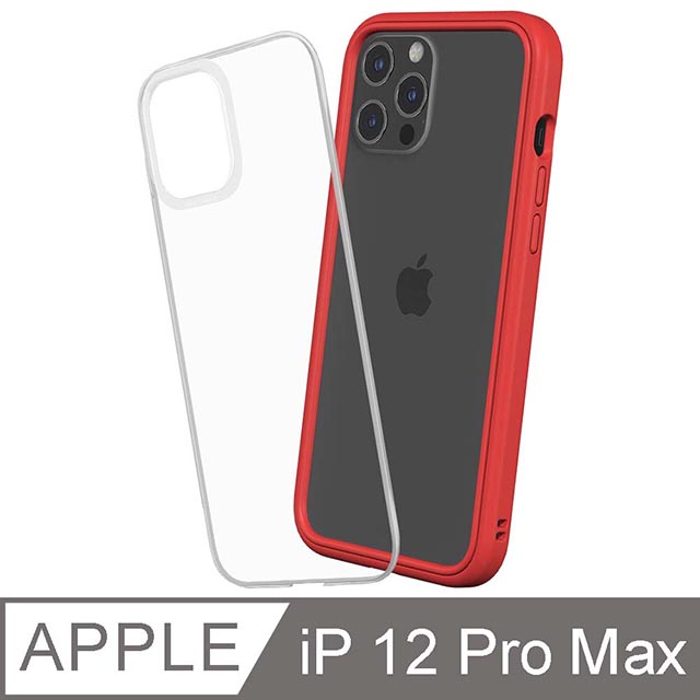 【RhinoShield 犀牛盾】iPhone 12 Pro Max Mod NX 邊框背蓋兩用手機殼-紅色