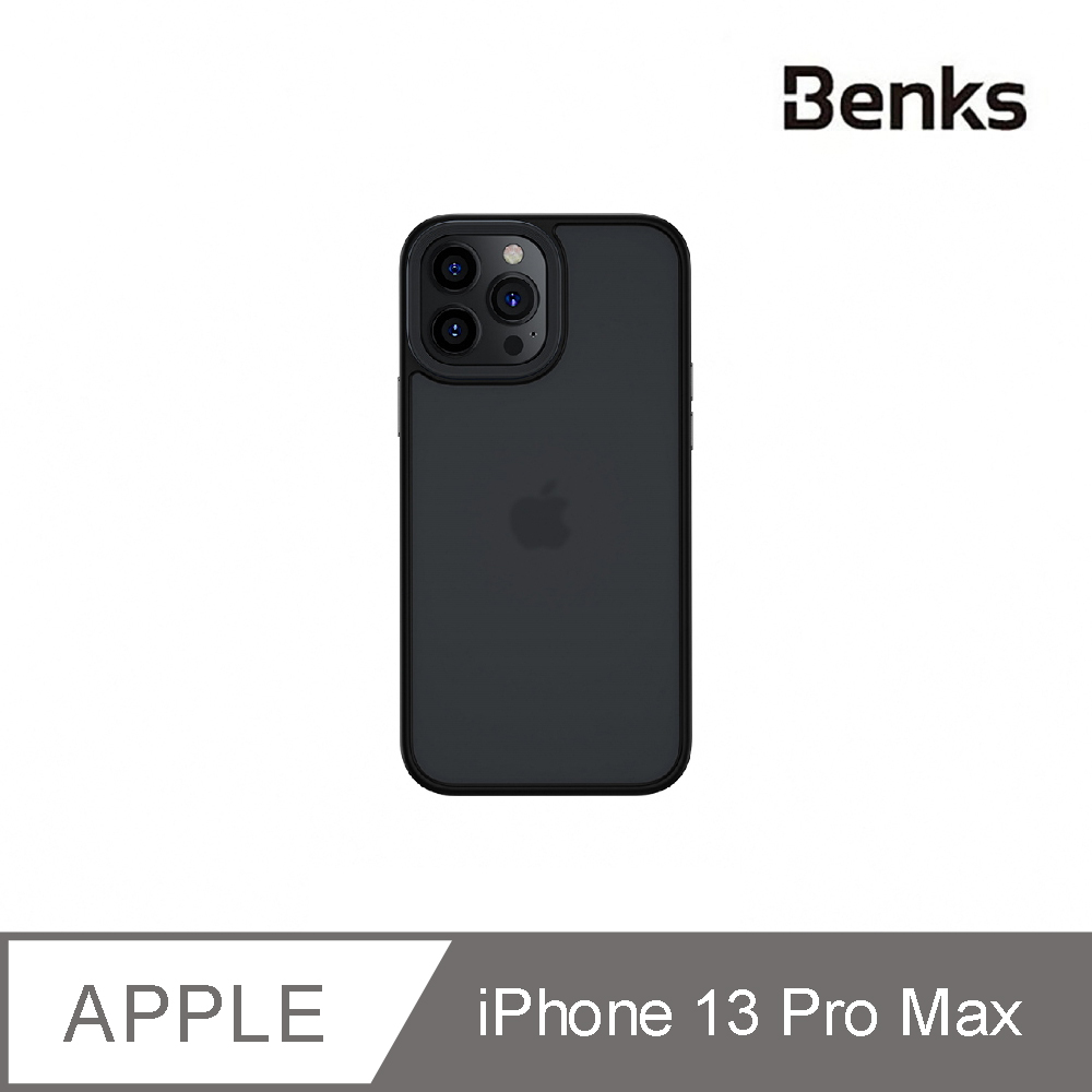 【Benks】防摔膚感磨砂保護殼 iPhone13 Pro Max 6.7吋 透黑Black