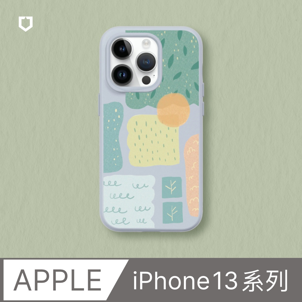 【犀牛盾】iPhone 12系列SolidSuit(MagSafe相容)手機殼｜獨家設計-森林幾何(多色可選)