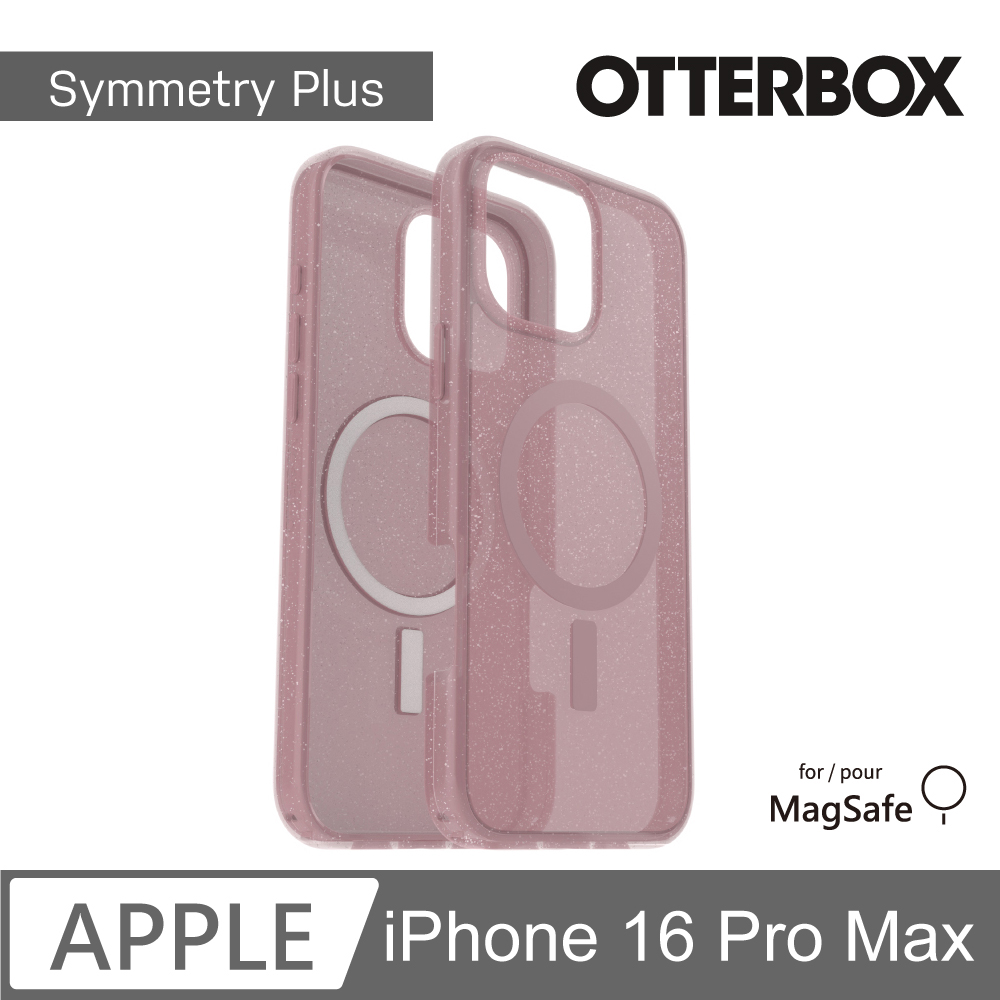 【OtterBox】iPhone 16 Pro Max 6.9吋 Symmetry Plus 炫彩幾何保護殼-透粉(支援MagSafe)