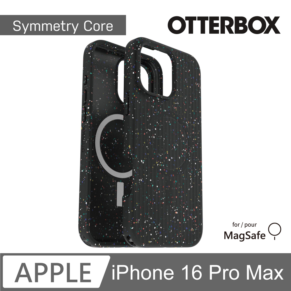 【OtterBox】iPhone 16 Pro Max 6.9吋 Symmetry Core 炫彩幾何保護殼-午夜黑(支援MagSafe)
