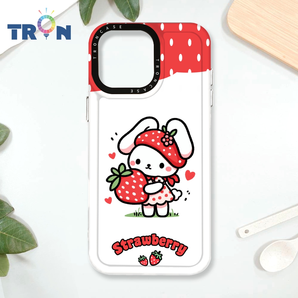TRON iPhone 16 Pro Max 紅粉草莓兔 太空殼 透黑款 手機殼