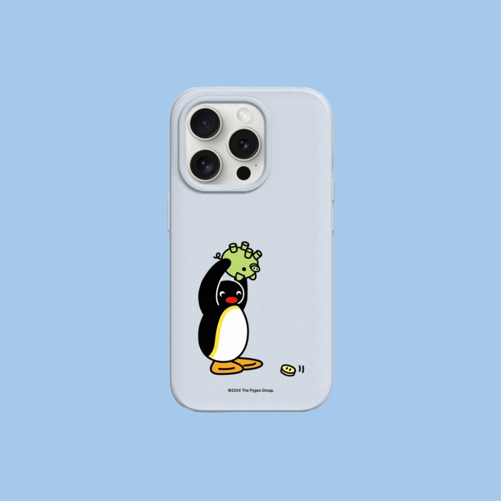 【犀牛盾】iPhone 16系列SolidSuit防摔背蓋手機殼｜Pingu企鵝家族系列-Pingu - 月底了嗎？(多色)