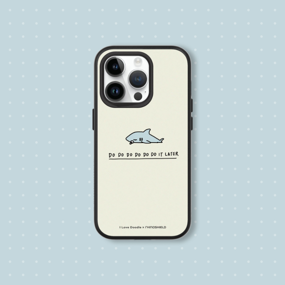 【犀牛盾】iPhone 16系列SolidSuit防摔背蓋手機殼｜ilovedoodle-鯊魚(多色可選)