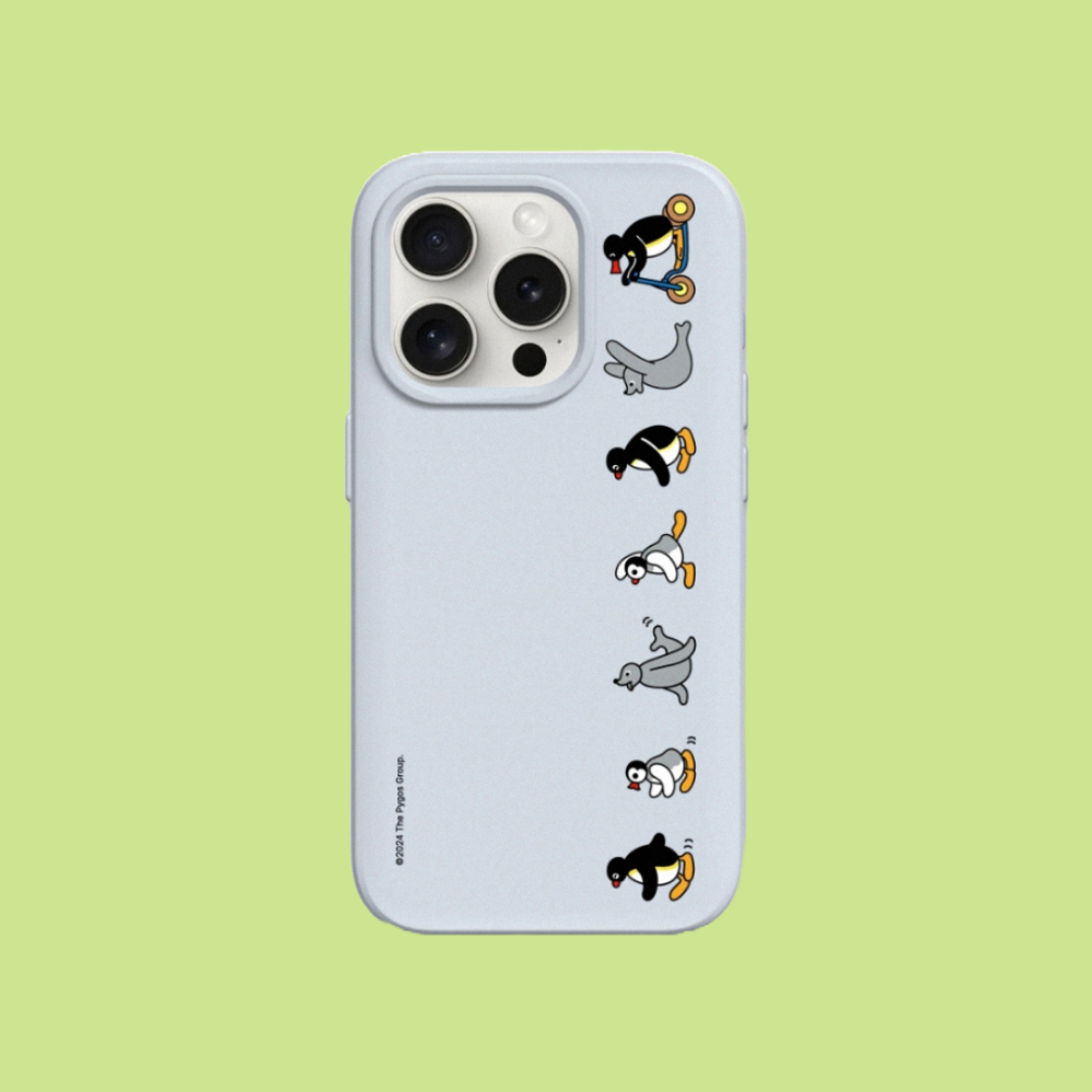 【犀牛盾】iPhone 16系列SolidSuit防摔背蓋手機殼｜Pingu企鵝家族系列-出發吧！(多色)