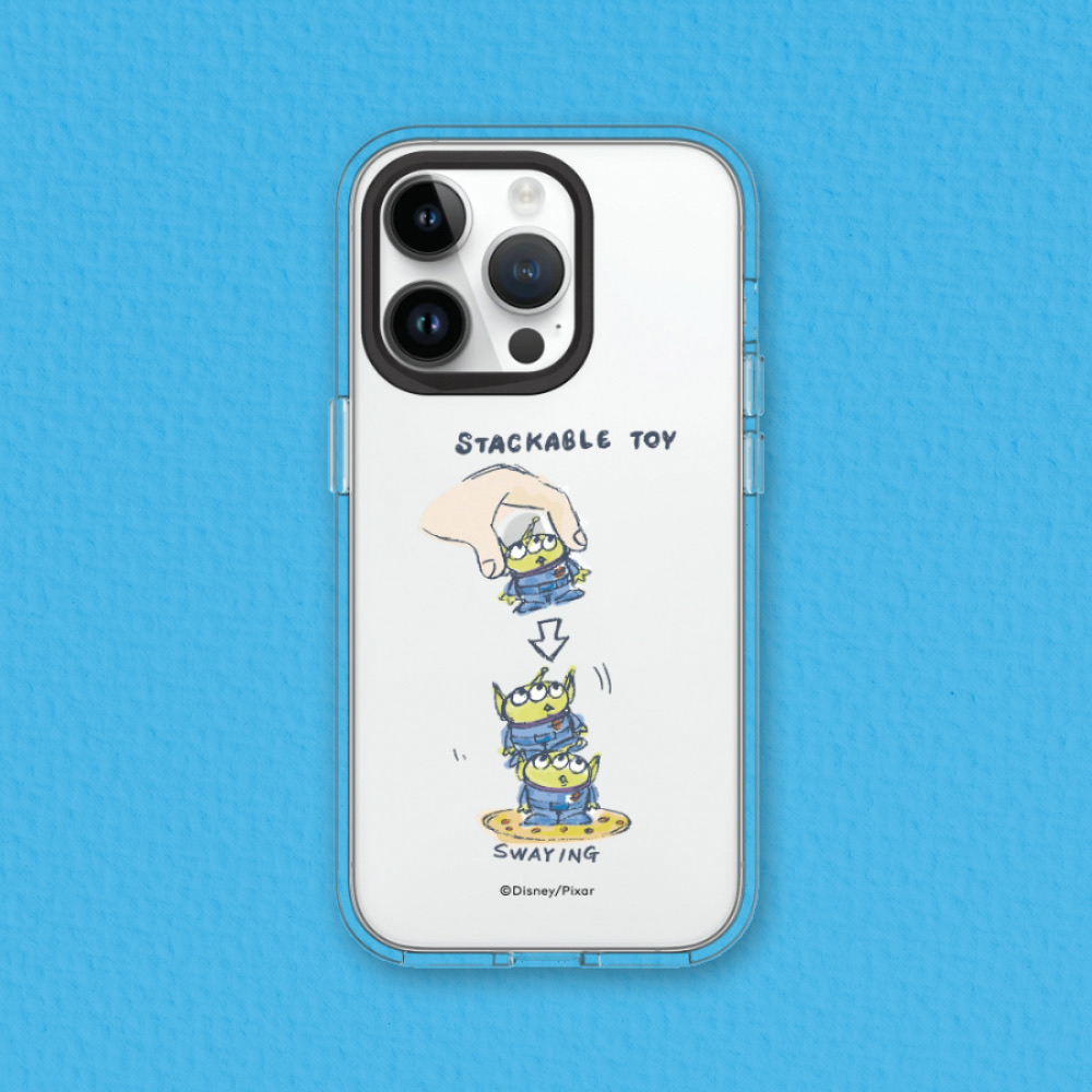 【犀牛盾】iPhone 16系列Clear透明防摔手機殼｜玩具總動員系列-三眼怪疊疊樂玩具