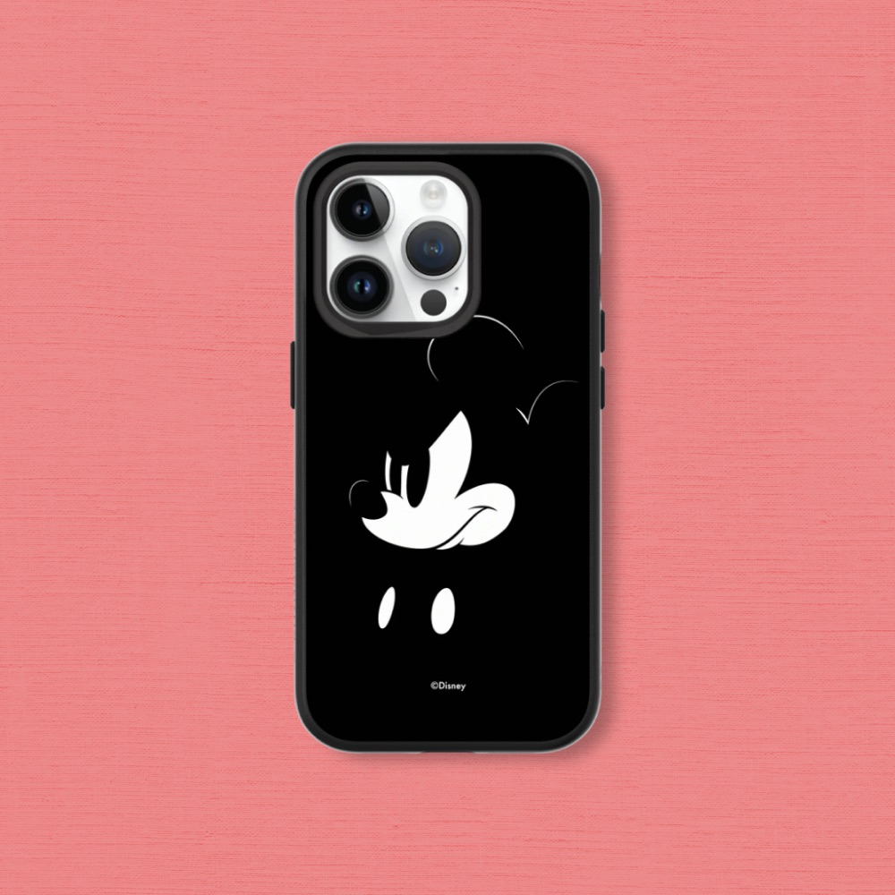 【犀牛盾】iPhone 16系列SolidSuit (MagSafe相容)防摔手機殼｜迪士尼-米奇系列-米奇黑設計(多色可選)