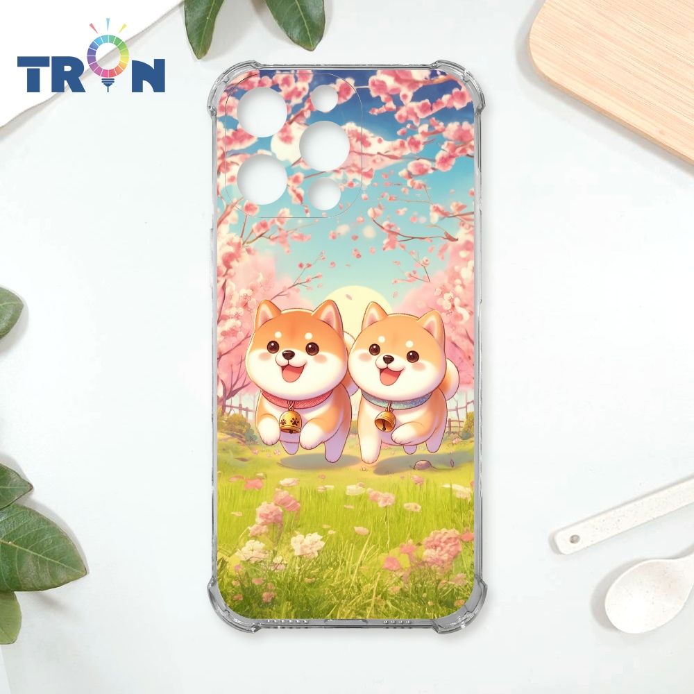 TRON IPhone 16 Pro Max 櫻花柴犬系列 四角防摔殼 手機殼