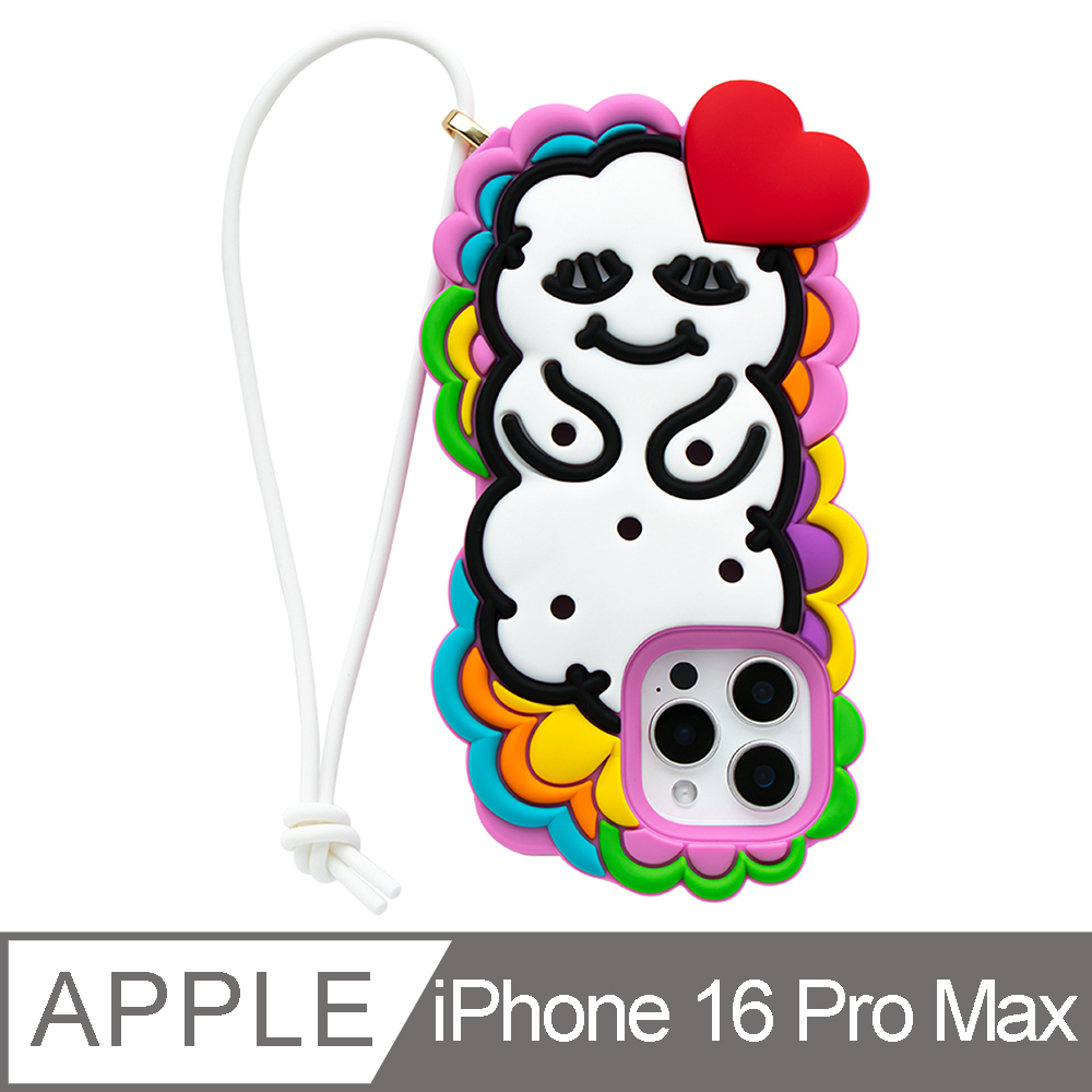 【Candies】iPhone 16 Pro Max - 繽紛綻放睡寶(愛心紅)