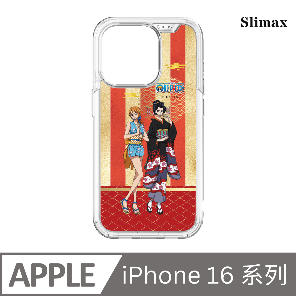 Slimax 航海王 娜美和羅賓 x imos 磁吸手機殼 膜料包膜獨家款 iPhone 16/Plus/Pro/Pro Max (One-027)