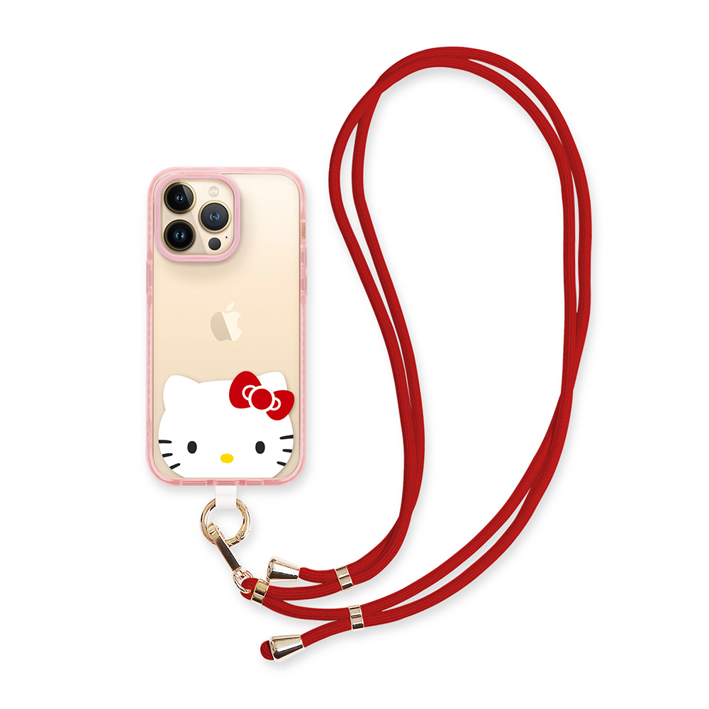 GARMMA 三麗鷗家族 造型手機扣環背帶 Kitty-紅色