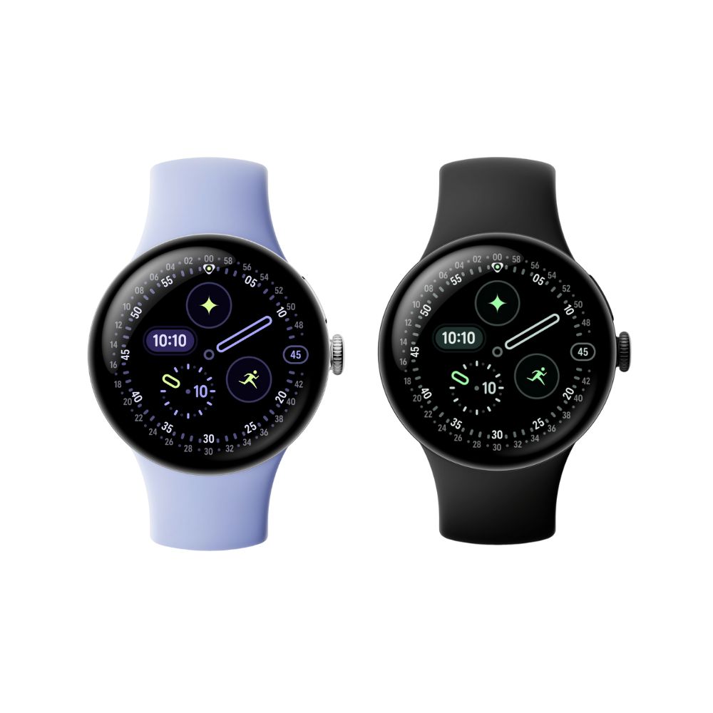 Google 谷歌 Pixel Watch 4 41mm 是一款具備 GPS、游泳防水、睡眠監測、心率偵測及防潑水功能的智慧手錶，適用於路跑、游泳及室內運動。支援 Android 系統，提供曜石黑與鴻尾紫兩種顏色選擇，螢幕尺寸小於2吋，待機時間達1-7天，輕巧設計僅重31公克（不含錶帶），內含運動錶帶、快充底座與快速入門指南，是運動與日常使用的理想選擇。