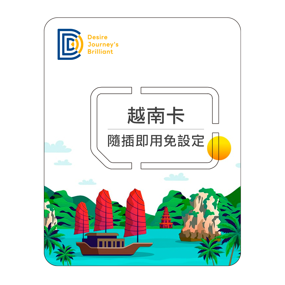 【DJB越南卡】越南網卡 6天每日1.8GB高速上網SIM卡