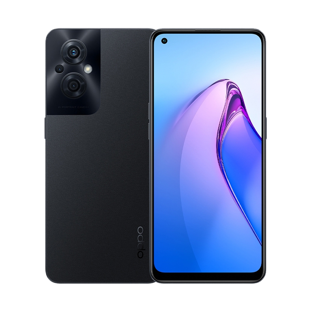 OPPO Reno 8 OPPO Reno 8 搭載聯發科天璣 1300 八核心處理器,時脈達 3GHz,提供流暢效能。6.4 吋 AMOLED 螢幕解析度 2400 x 1080,支援 5G 全頻段及雙卡雙待。後置 5000 萬 + 800 萬 + 200 萬畫素主相機,前置 3200 萬畫素自拍鏡頭,4500mAh 大容量電池,搭配 Android 12 系統。輕薄設計僅 7.67mm 厚、179g 重量,顏色選擇緞面金或微光黑,完美適合日常使用與攝影愛好者。