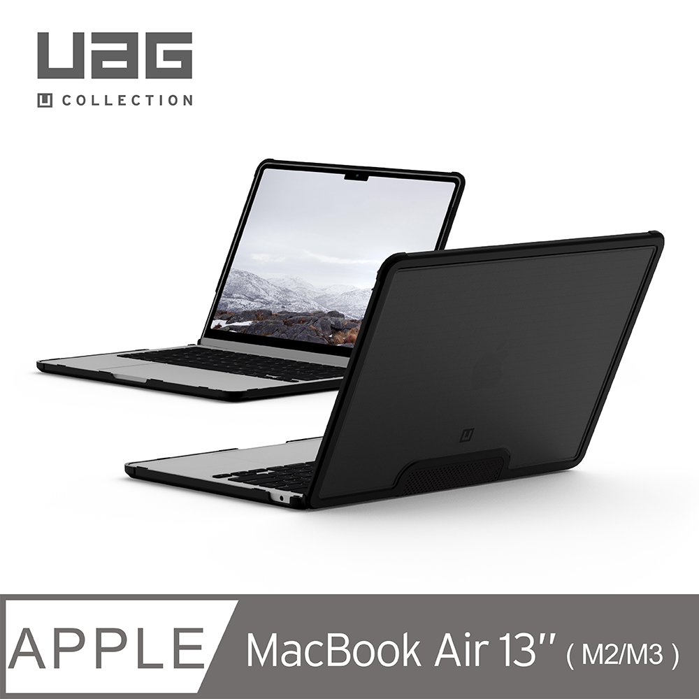 [U Macbook Air 13吋(2022)耐衝擊輕量保護殼-透黑