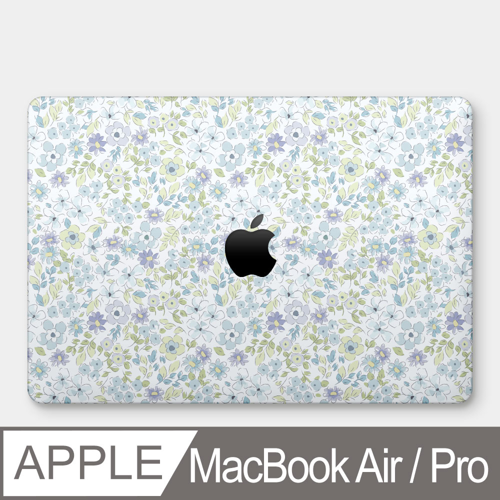 藍黃小碎花 MacBook Air / Pro 防刮保護殼