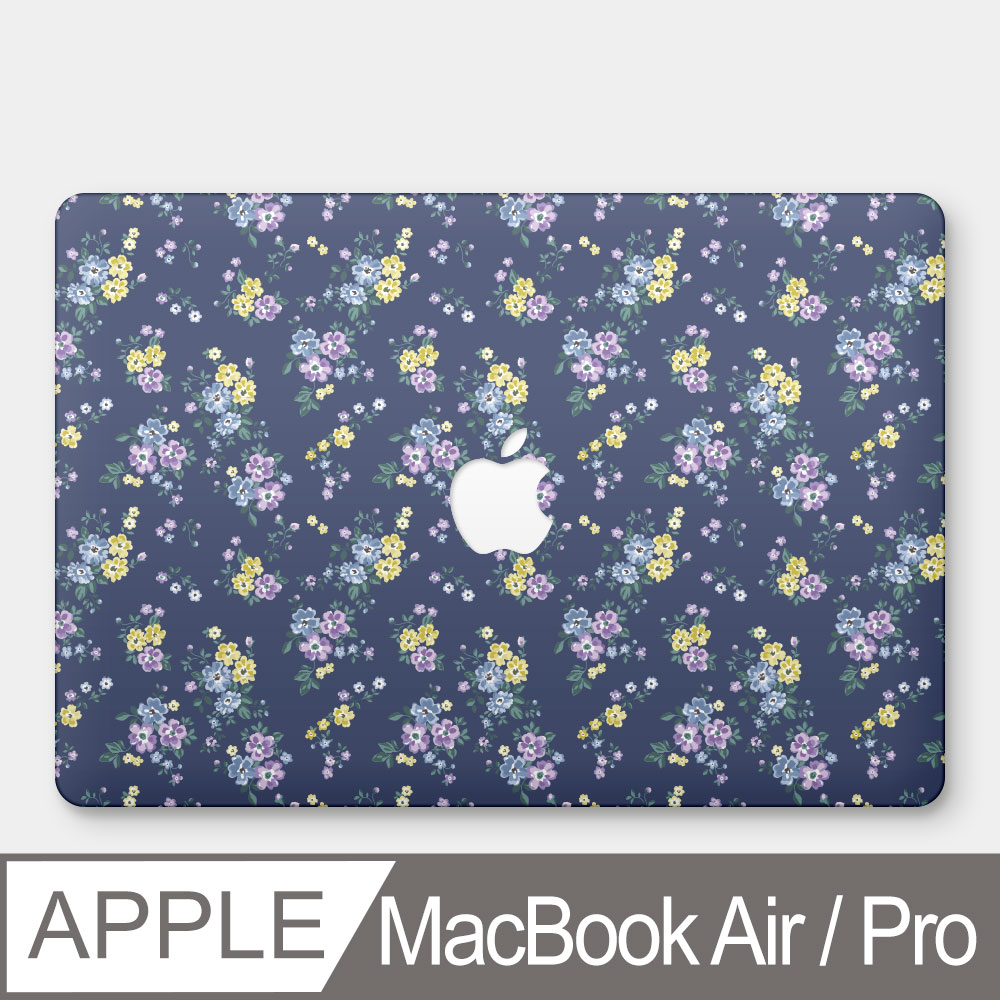 藍紫小花 MacBook Air / Pro 防刮保護殼