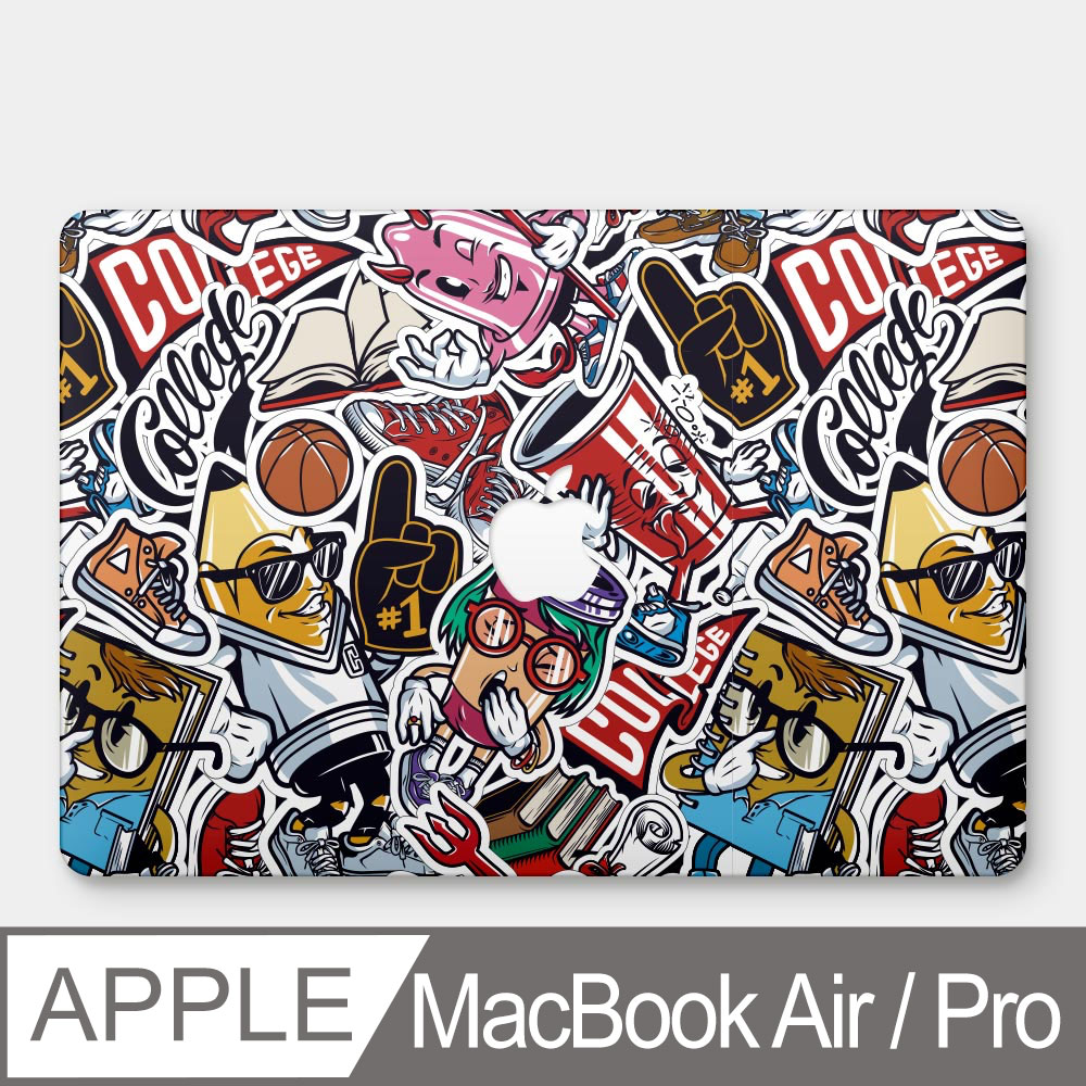 美式卡通塗鴉 MacBook Air / Pro 防刮保護殼
