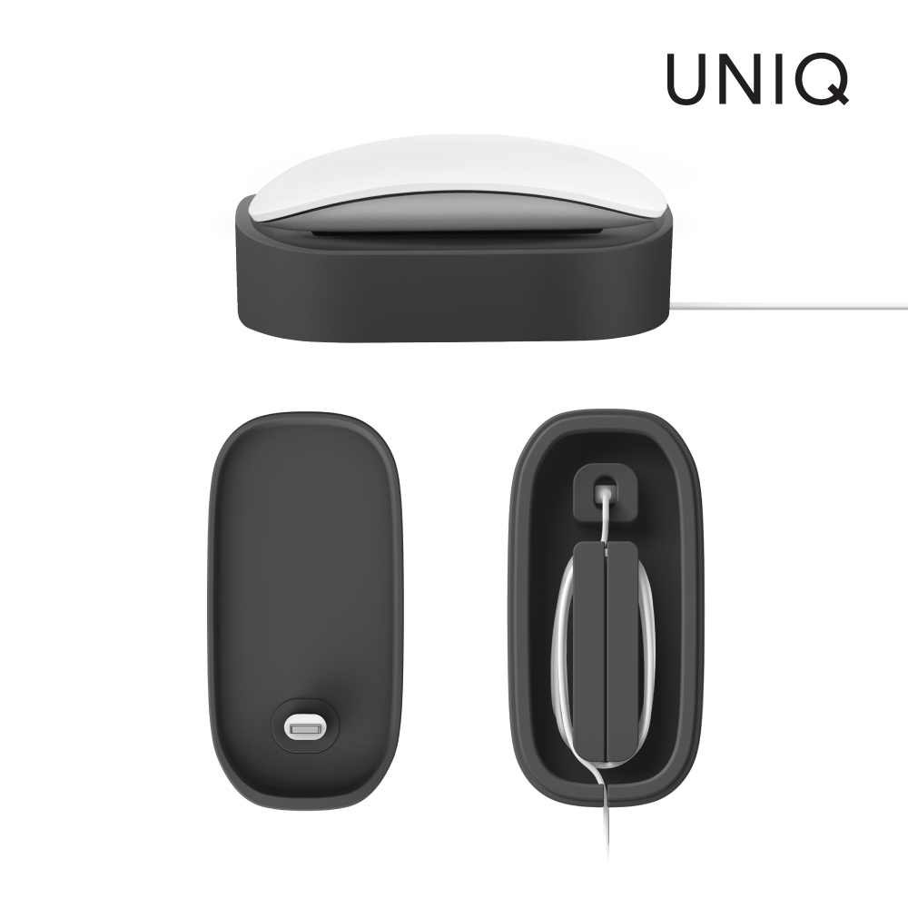 UNIQ Nova Apple 滑鼠充電座充 深灰色