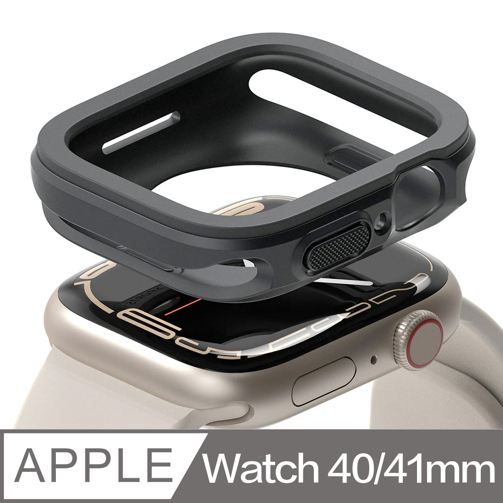 Rearth Ringke Apple Watch S7 41mm 抗震保護殼(深灰)