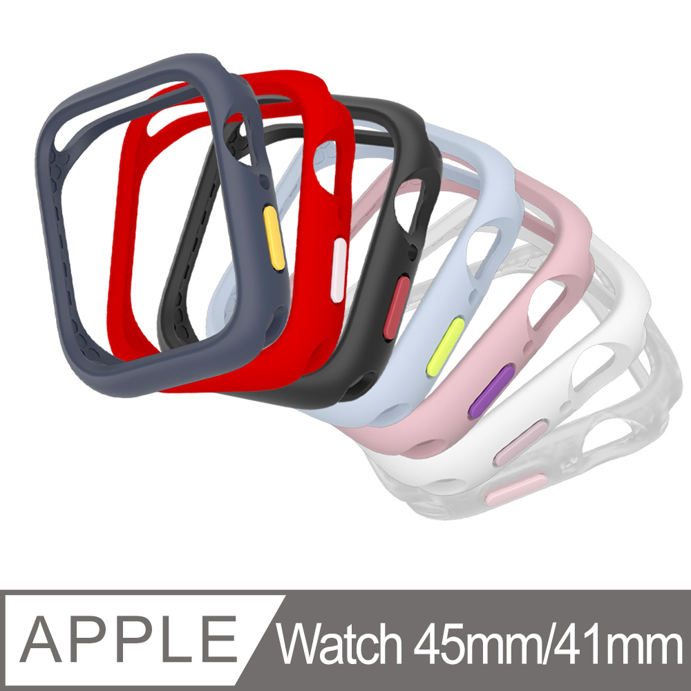 hoda Apple Watch Series 7 45mm/41mm 柔石防摔手錶保護殼