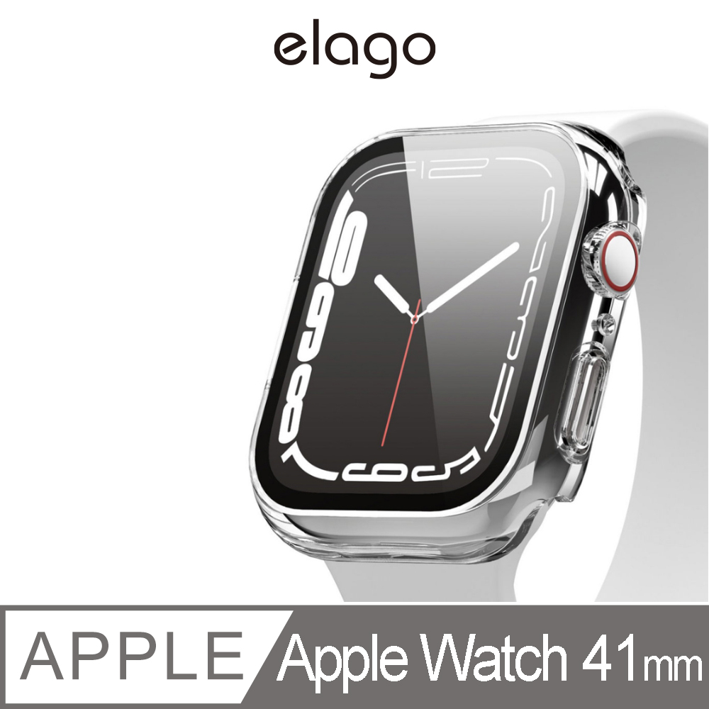【elago】Apple Watch 40/41mm 9H鋼化玻璃透明錶框