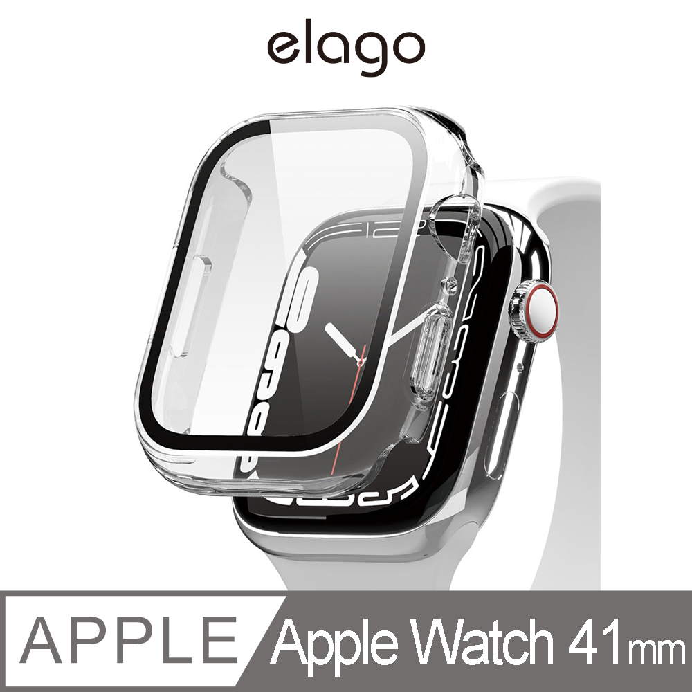 【elago】Apple Watch 40/41mm 9H鋼化玻璃透明錶框