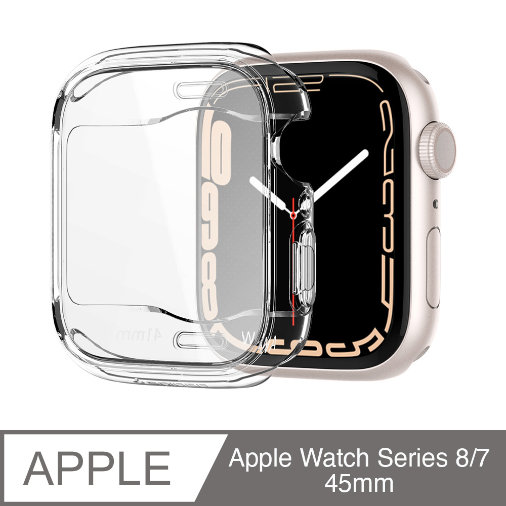Spigen Apple Watch Series 8/7(45mm) Ultra Hybrid 防摔保護殼(晶透)