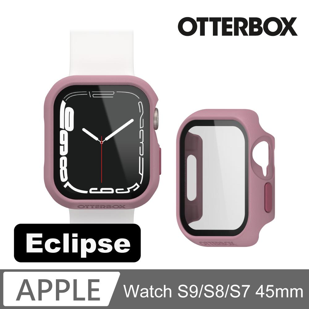 OtterBox Apple Watch S8 / S7 45mm Eclipse 高透防護玻璃錶殼-粉色