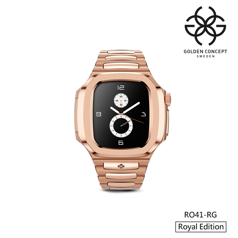 【Golden Concept】APPLE WATCH 41mm 玫瑰金不銹鋼錶帶 18K玫瑰金不銹鋼錶框 WC-RO41-RG