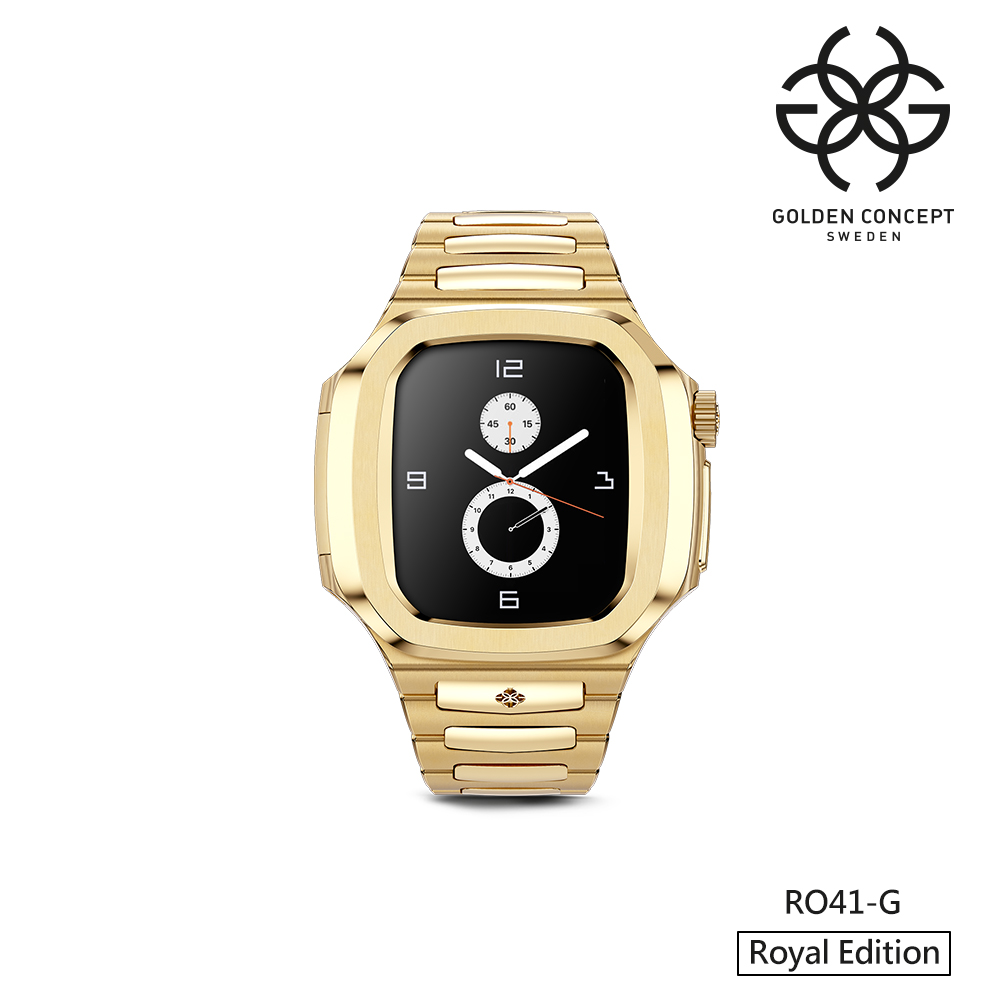 【Golden Concept】APPLE WATCH 41mm 金色不銹鋼錶帶 18K金不銹鋼錶框 WC-RO41-G