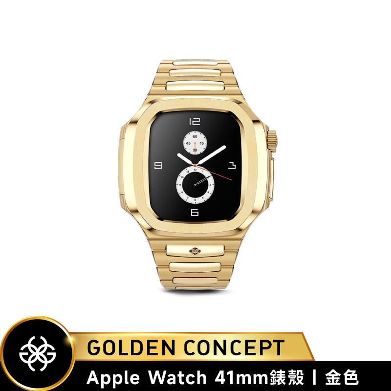 【Golden Concept】Apple Watch 41mm 金不銹鋼錶帶 金錶框 WC-RO41-G