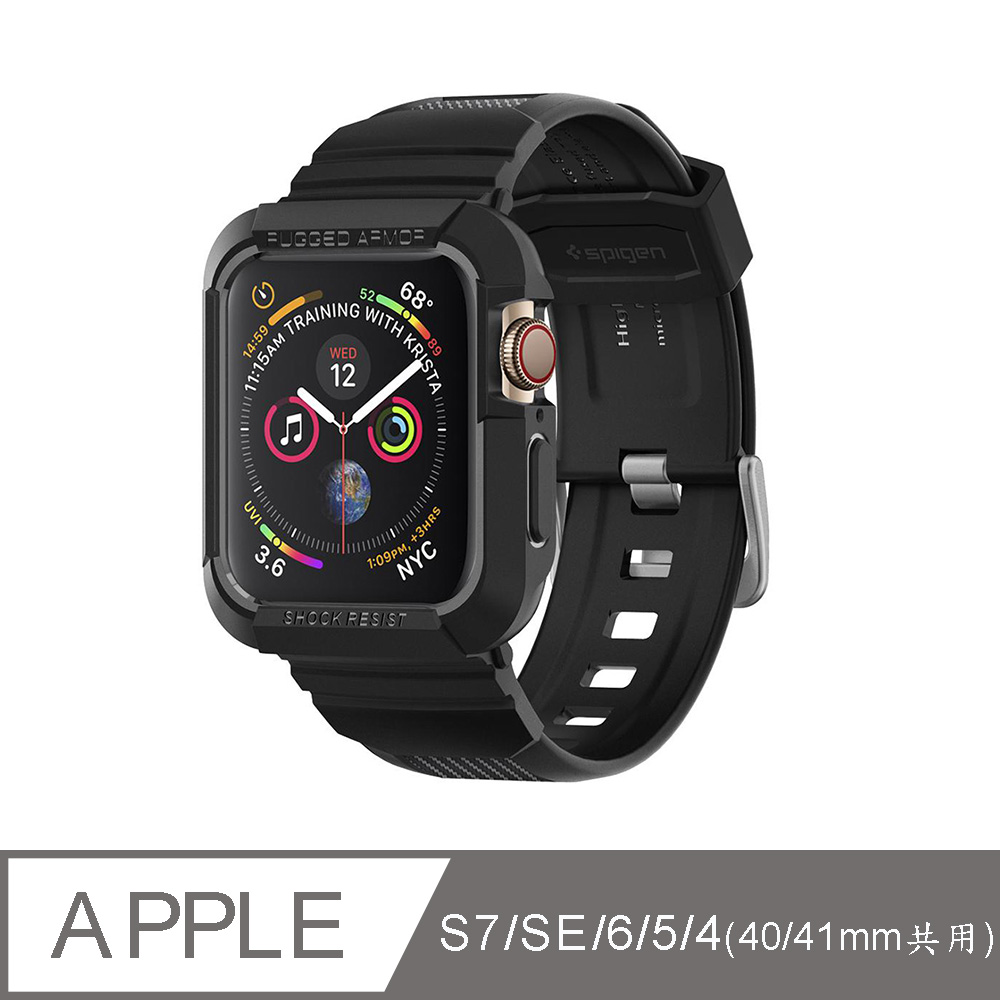 Spigen Apple Watch SE/6/5/4 (40mm) Rugged Armor Pro-防摔保護殼專業版(錶殼+錶帶一體成形)