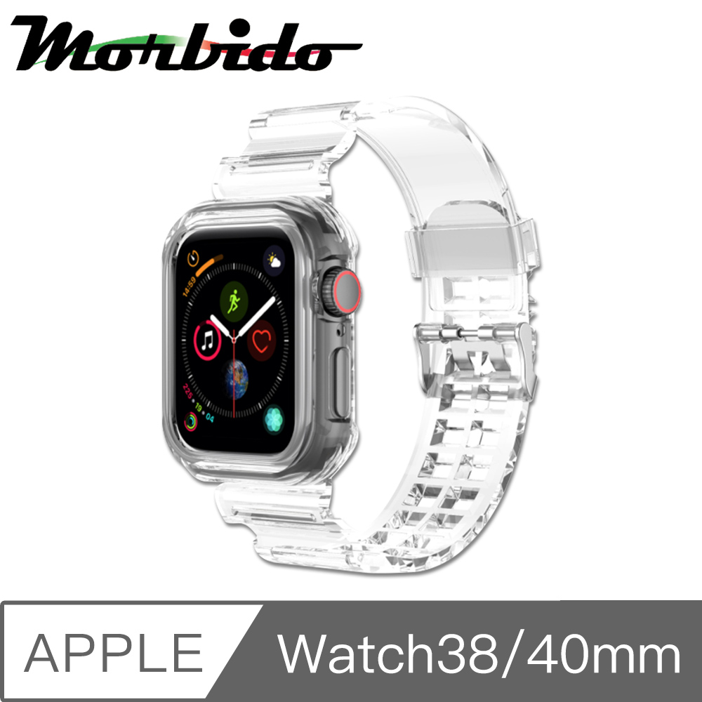 Morbido蒙彼多 Apple Watch 38/40mm 經典透明 一體成型運動錶帶