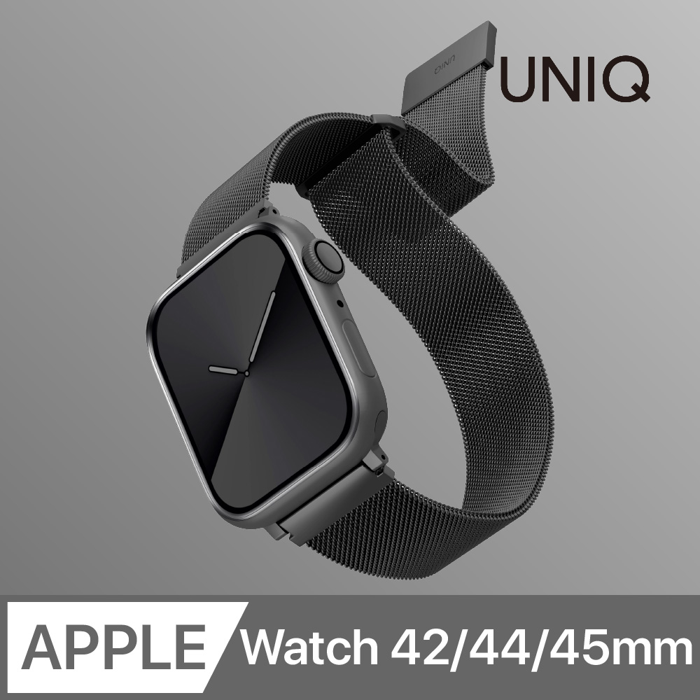 UNIQ Dante Apple Watch 不鏽鋼米蘭磁扣錶帶 42/44mm 黑色