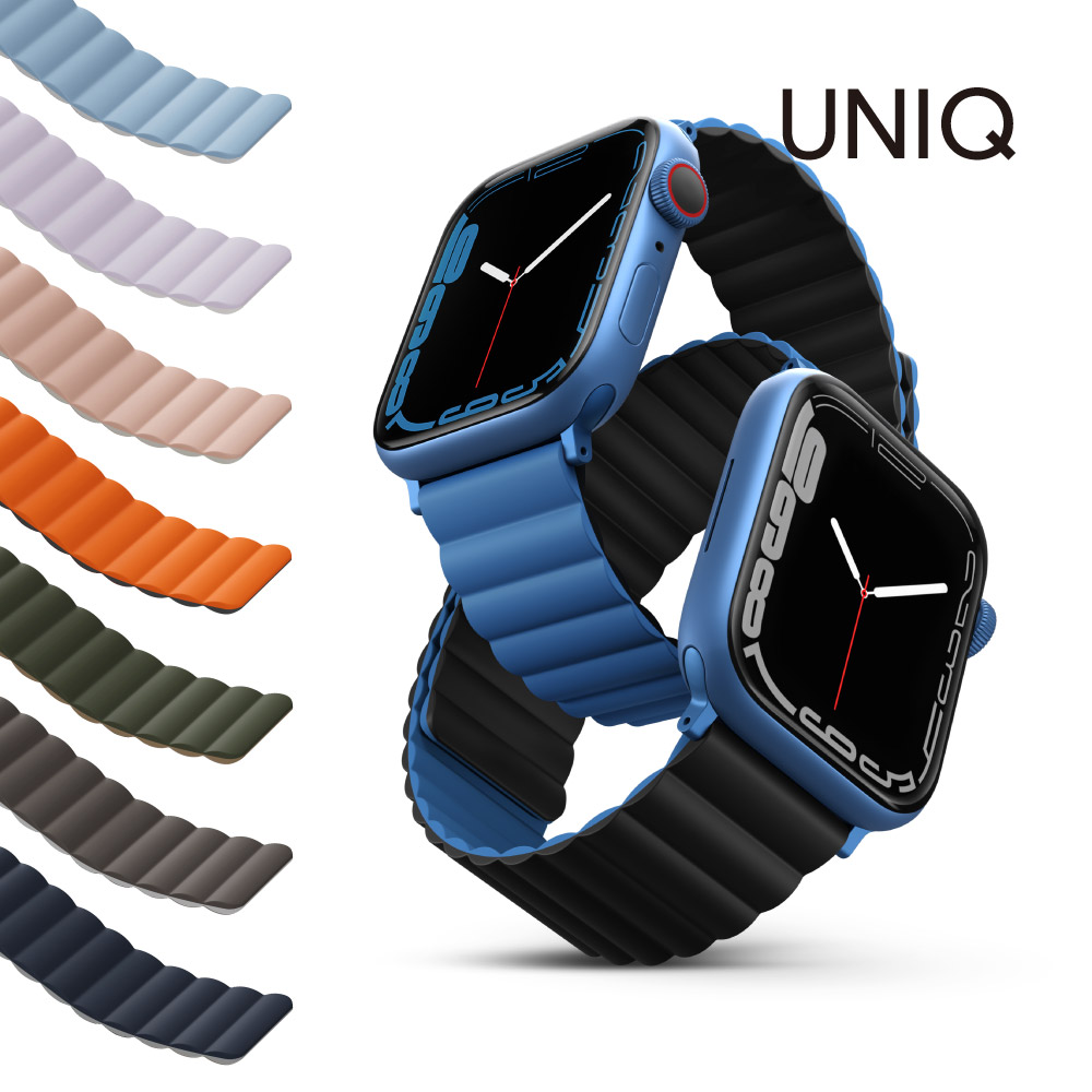 UNIQ Revix Apple Watch 雙色防水矽膠磁吸錶帶 38/40/41mm & 42/44/45mm