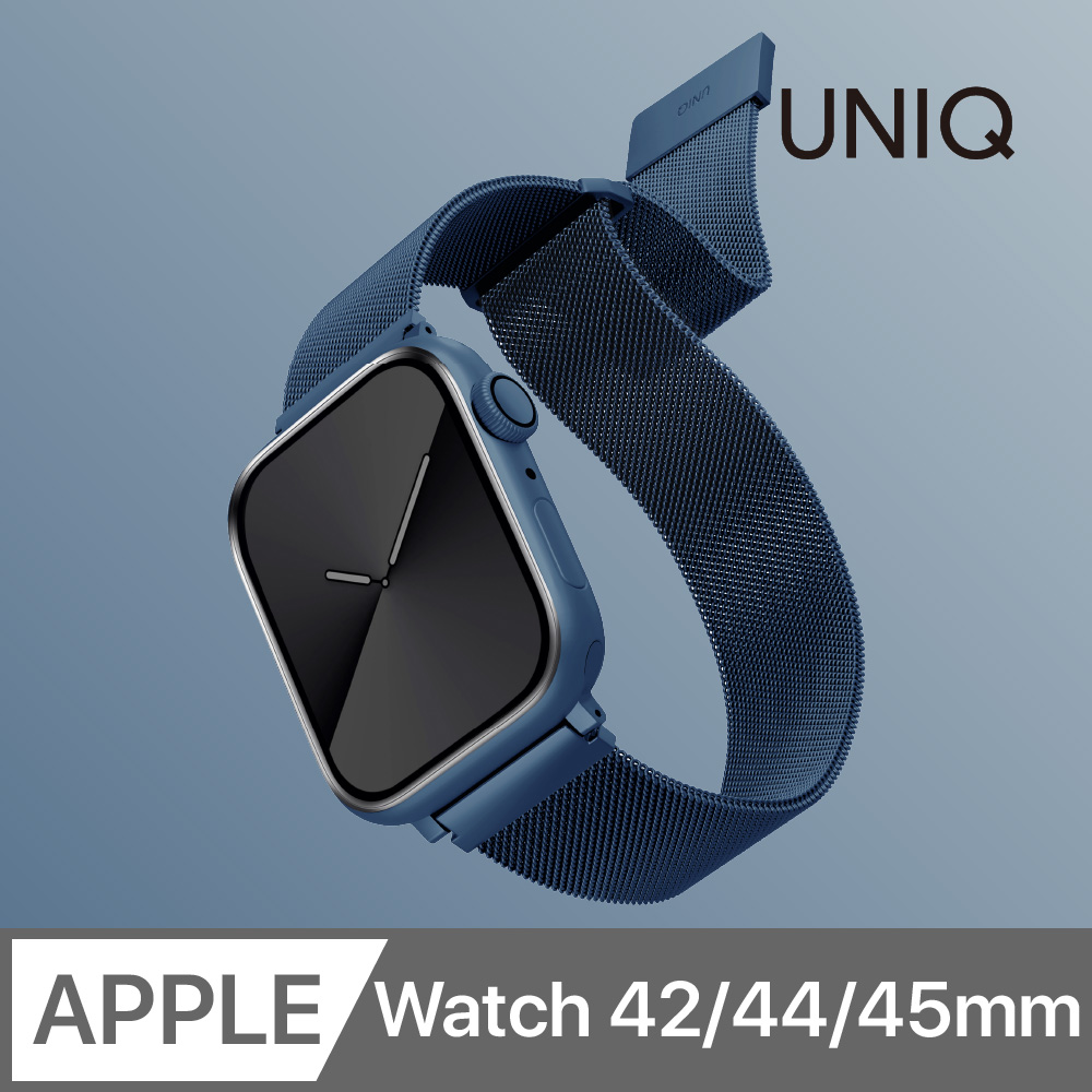 UNIQ Dante Apple Watch 不鏽鋼米蘭磁扣錶帶 42/44/45mm 藍色