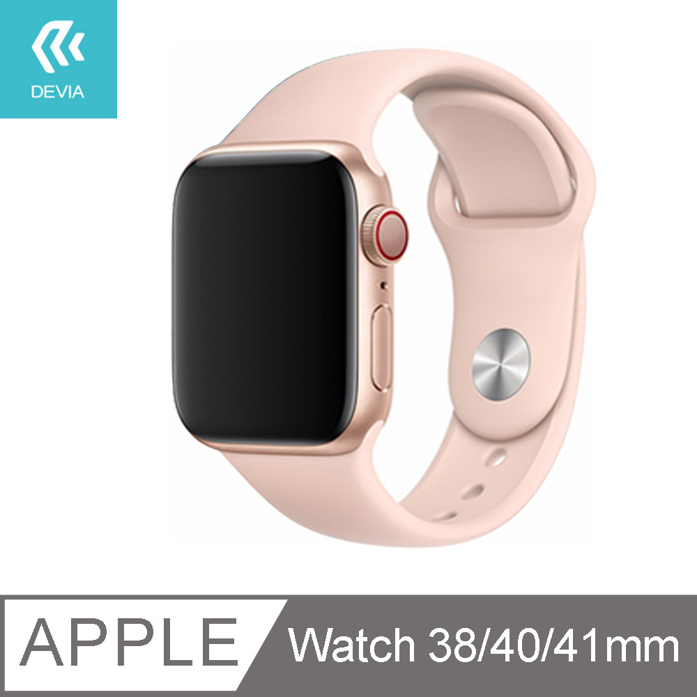 DEVIA Apple Watch 矽膠錶帶38/40/41mm共用款-粉色