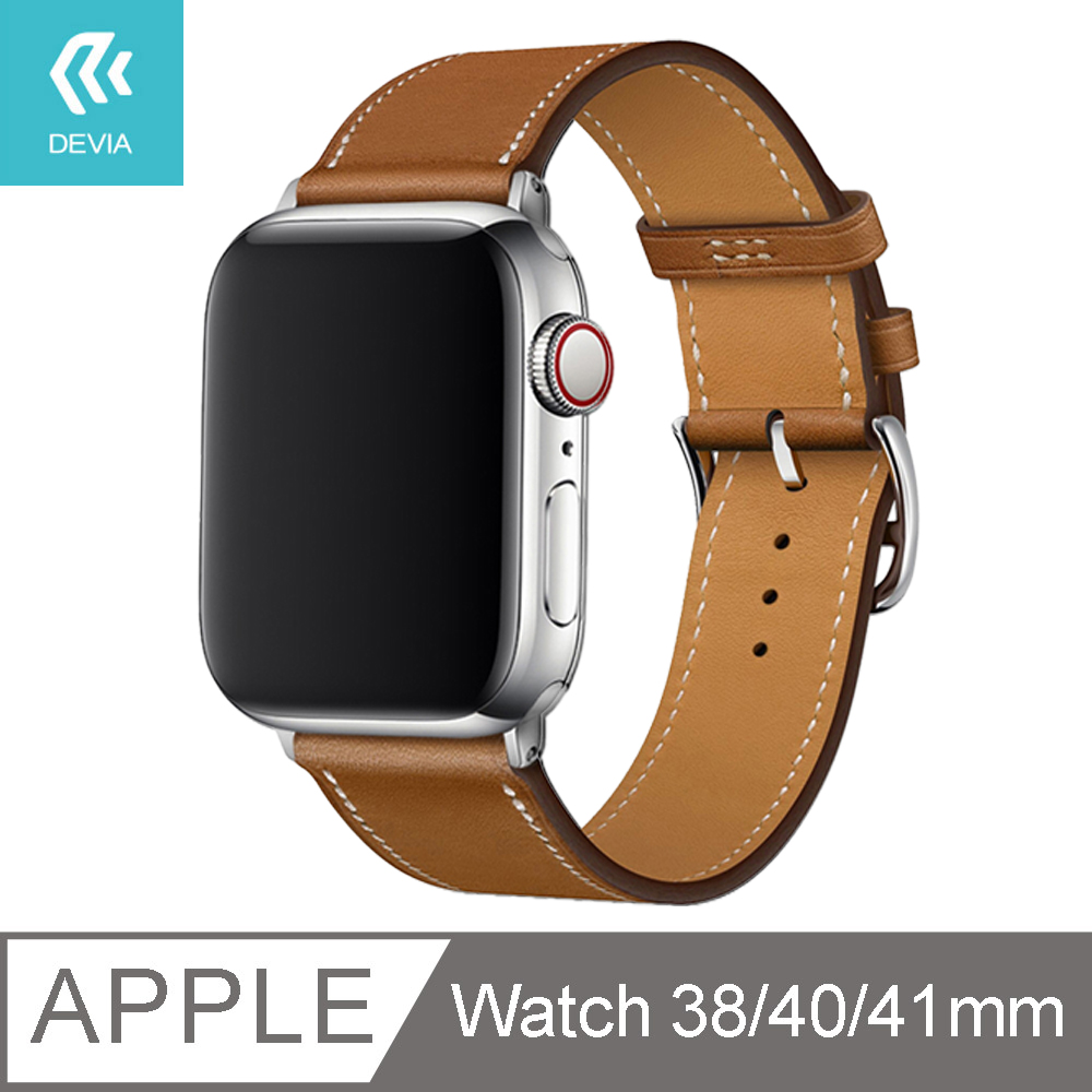 DEVIA Apple Watch Nappa 皮革錶帶38/40/41mm共用款-棕色