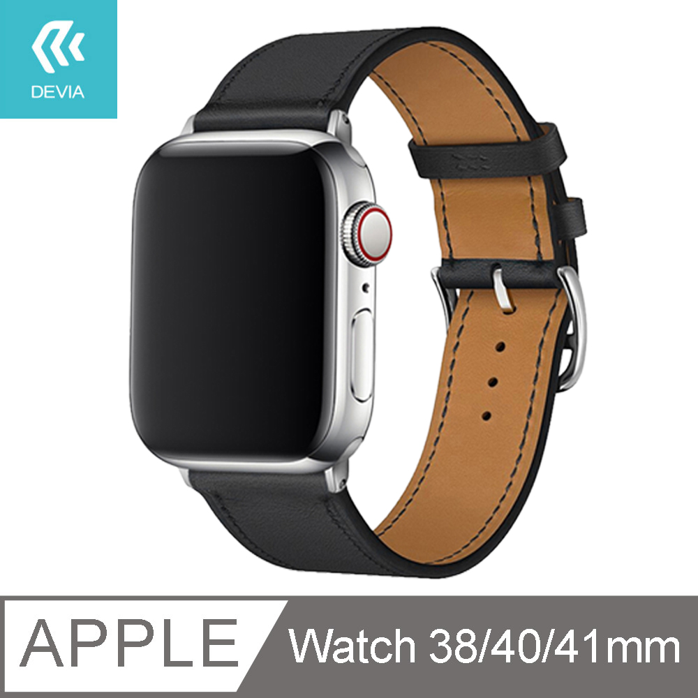 DEVIA Apple Watch Nappa 皮革錶帶38/40/41mm共用款-黑色