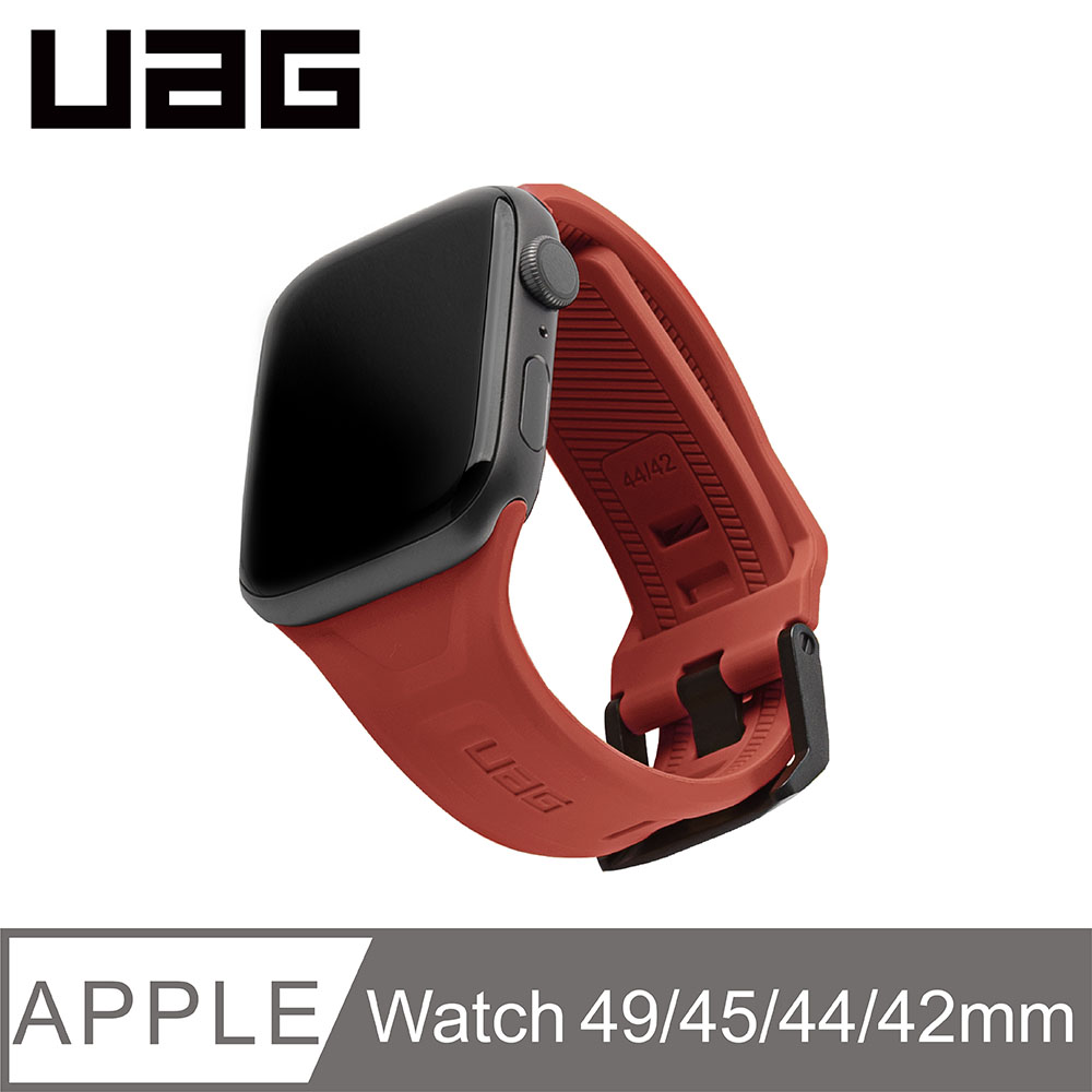 UAG Apple Watch 42/44/45/49mm 潮流矽膠錶帶-暖橘