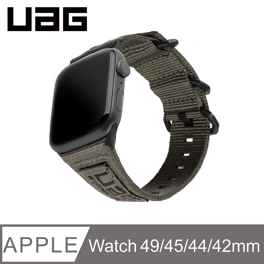 UAG Apple Watch 42/44/45/49mm Nato尼龍錶帶-鈦灰