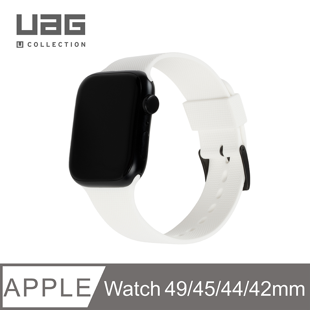 [U Apple Watch 42/44/45/49mm 舒適矽膠錶帶V2-白