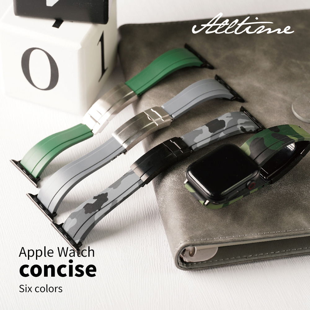 【完全計時】錶帶館｜經典水鬼矽膠金屬扣錶帶 Apple watch通用錶帶
